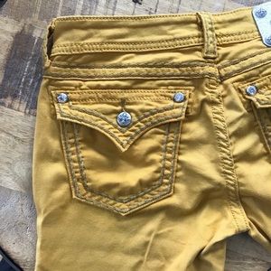 Miss Me mustard color skinny jeans